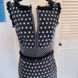 Tory Burch navy polka dotted dress